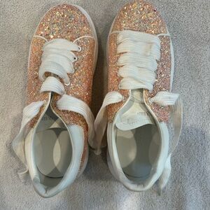 Alexander McQueen Pink Glitter Sneakers